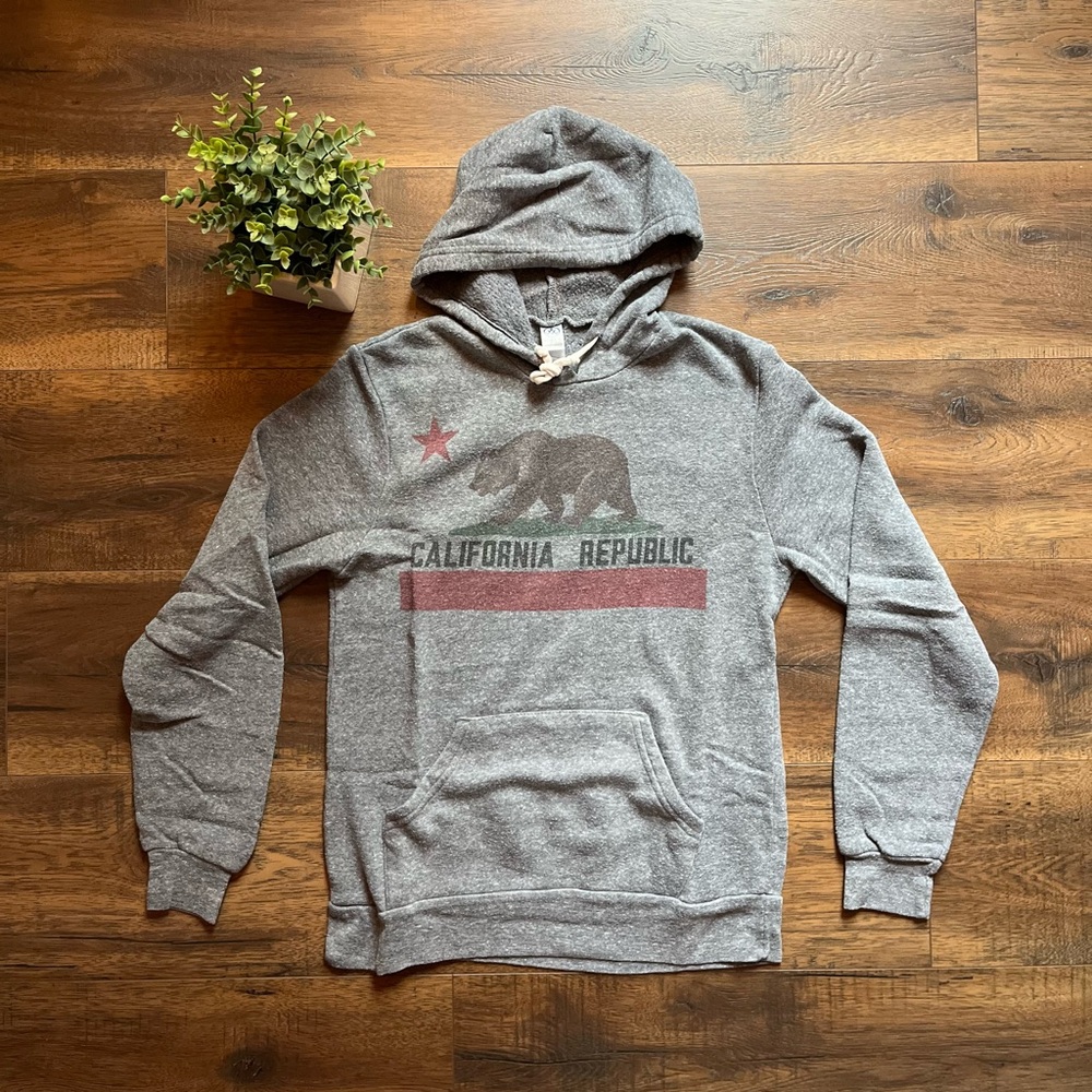 Men’s Alternative Apparel California Republic Grey Hoodie - Size S